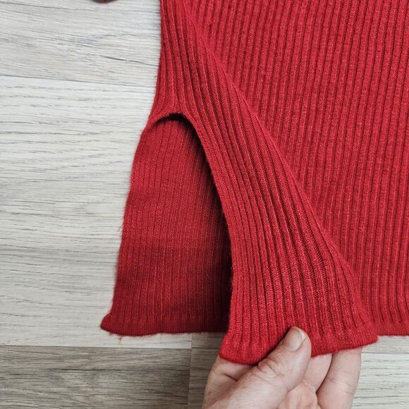 EXPRESS Tricot Womens Red Vintage Pullover Tunic Sweater Size XS - Picture 6 of 8